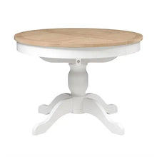 Load image into Gallery viewer, CHESTER PURE WHITE
4-6 Seater Round Extending Dining Table Quality Furniture Clearance Ltd