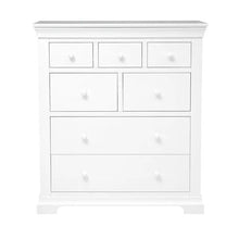 Load image into Gallery viewer, CHANTILLY WARM WHITE 7 Drawer Chest Quality Furniture Clearance Ltd