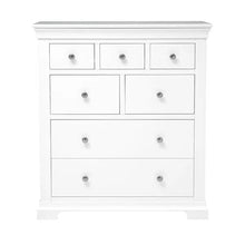 Load image into Gallery viewer, CHANTILLY WARM WHITE 7 Drawer Chest Quality Furniture Clearance Ltd