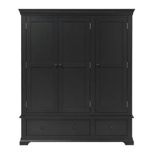 Load image into Gallery viewer, CHANTILLY DUSKY BLACK Triple Wardrobe Quality Furniture Clearance Ltd