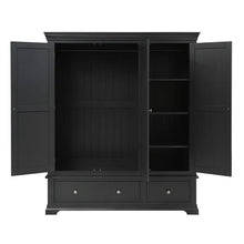 Load image into Gallery viewer, CHANTILLY DUSKY BLACK Triple Wardrobe Quality Furniture Clearance Ltd