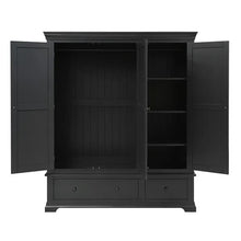 Load image into Gallery viewer, CHANTILLY DUSKY BLACK Triple Wardrobe Quality Furniture Clearance Ltd