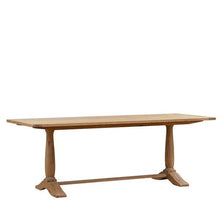 Load image into Gallery viewer, ELKSTONE MELLOW OAK 8 Seater Trestle Dining Table Quality Furniture Clearance Ltd