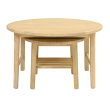 Load image into Gallery viewer, BERKELEY NORDIC OAK
Round Nesting Coffee Table Quality Furniture Clearance Ltd