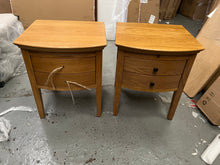 Load image into Gallery viewer, Set of 2 Winchcombe Oiled Oak 2 Drawer Bedside Table - Quality Furniture Clearance Ltd