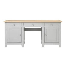 Load image into Gallery viewer, CHESTER DOVE GREY Double Pedestal Desk Quality Furniture Clearance Ltd