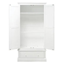 Load image into Gallery viewer, PENSHAM PURE WHITE Narrow Double Wardrobe Quality Furniture Clearance Ltd