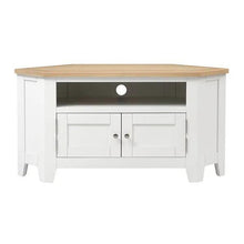 Load image into Gallery viewer, CHESTER PURE WHITE Corner TV Stand up to 55" Quality Furniture Clearance Ltd