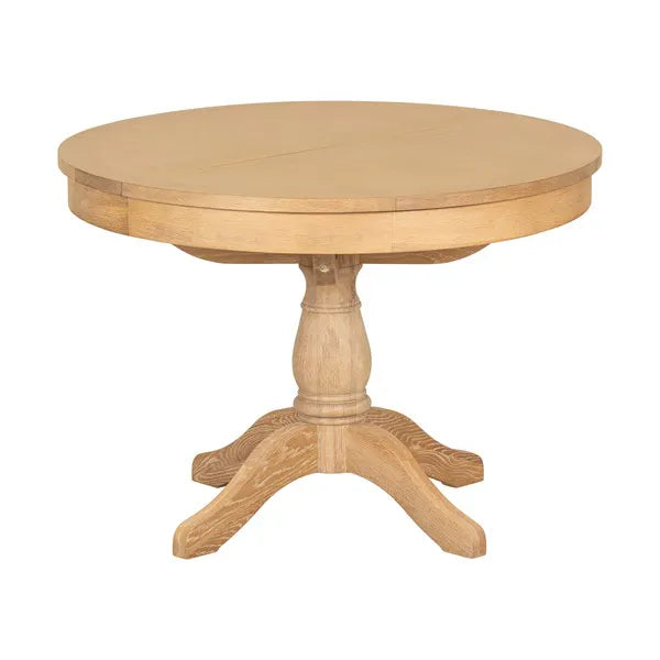 INGLESHAM WHITEWASH OAK Round Ext Dining Table Quality Furniture