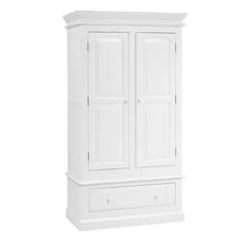 Load image into Gallery viewer, BURFORD IVORY/WARM WHITE
Double Wardrobe with Drawer Quality Furniture Clearance Ltd