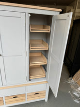 Load image into Gallery viewer, Chester Dove Grey Triple Larder Quality Furniture Clearance Ltd