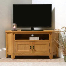 Load image into Gallery viewer, OAKLAND RUSTIC OAK
Corner TV stand up to 55" Quality Furniture Clearance Ltd
