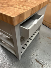 Load image into Gallery viewer, CHESTER DOVE GREY Butcher Block Island Quality Furniture Clearance Ltd