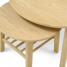 Load image into Gallery viewer, BERKELEY NORDIC OAK
Round Nesting Coffee Table Quality Furniture Clearance Ltd