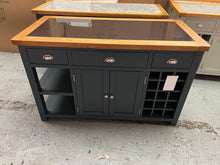 Load image into Gallery viewer, Inky Blue Large Island with Wine Rack furniture delivered
