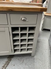 Load image into Gallery viewer, Hampshire ‘Country Life’ kitchen Island With Wine Rack - Grey Quality Furniture Clearance Ltd