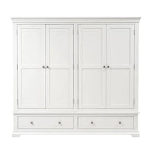 Load image into Gallery viewer, CHANTILLY WARM WHITE
Four Door Wardrobe Quality Furniture Clearance Ltd