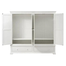 Load image into Gallery viewer, CHANTILLY WARM WHITE
Four Door Wardrobe Quality Furniture Clearance Ltd