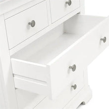 Load image into Gallery viewer, CHANTILLY WARM WHITE
2 Over 3 Drawer Chest Quality Furniture Clearance Ltd