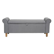 Load image into Gallery viewer, SHERBORNE
Winged Ottoman - Grey Linen - Quality Furniture Clearance Ltd