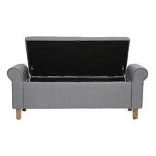 Load image into Gallery viewer, SHERBORNE
Winged Ottoman - Grey Linen - Quality Furniture Clearance Ltd