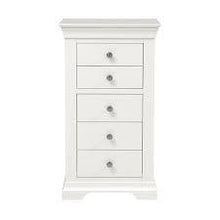 Load image into Gallery viewer, CHANTILLY WARM WHITE Tall 5 Drawer Chest Quality Furniture Clearance Ltd