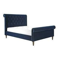 Load image into Gallery viewer, HILCOTT Petrol Velvet Kingsize Upholstered Bed Quality Furniture Clearance Ltd