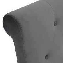 Load image into Gallery viewer, HUXLEY Iron Velvet Double Upholstered Bed Quality Furniture Clearance Ltd