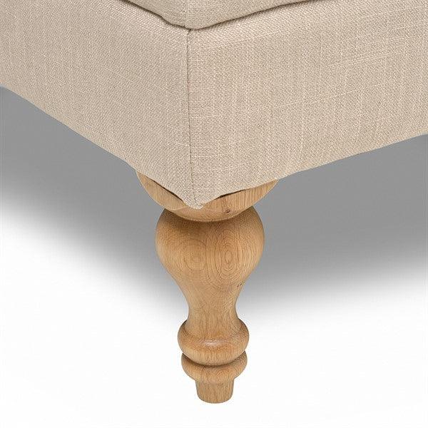 CLOVER Buttoned Coffee Table Stone Linen Quality Furniture