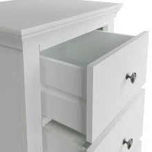 Load image into Gallery viewer, CHANTILLY WARM WHITE Tall 5 Drawer Chest Quality Furniture Clearance Ltd