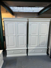 Load image into Gallery viewer, Soft White Double Wardrobe with Drawer. furniture delivered