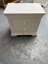 Load image into Gallery viewer, set of 2 Chantilly Warm White Large 2 Drawer Bedside Quality Furniture Clearance Ltd