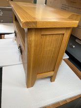 Load image into Gallery viewer, Oakland Rustic Oak Large Corner TV Stand Quality Furniture Clearance Ltd