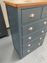 Load image into Gallery viewer, Inky Blue 2 Over 4 Drawer Chest. - furniture delivered