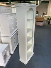 Load image into Gallery viewer, Soft White Tall Slim Bookcase - furniture delivered