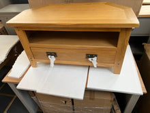 Load image into Gallery viewer, Oakland Rustic Oak Large Corner TV Stand Quality Furniture Clearance Ltd