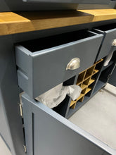 Load image into Gallery viewer, WESTCOTE INKY BLUE Dresser with Wine Rack Quality Furniture Clearance Ltd