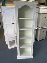Load image into Gallery viewer, Soft White Tall Slim Bookcase - furniture delivered