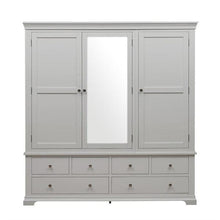 Load image into Gallery viewer, Chantilly Pebble Grey Grand Triple Wardrobe Quality Furniture Clearance Ltd