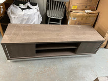 Load image into Gallery viewer, Platinum Italian High Gloss Slim tv cabinet by Modum Quality Furniture Clearance Ltd