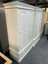 Load image into Gallery viewer, Soft White Double Wardrobe with Drawer. furniture delivered