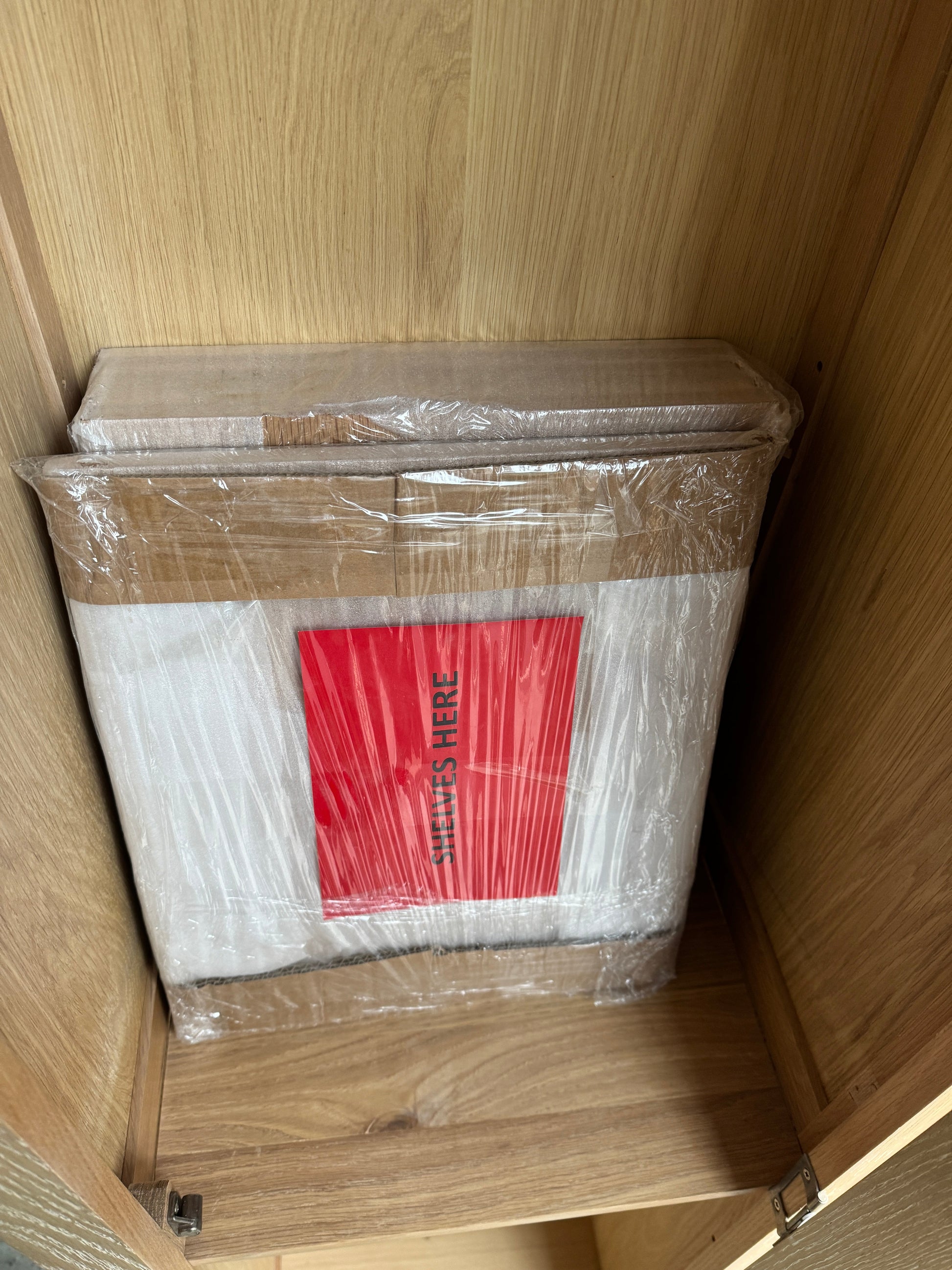 INGLESHAM WHITEWASH OAK Tall Shoe Cupboard Quality Furniture Clearance Ltd