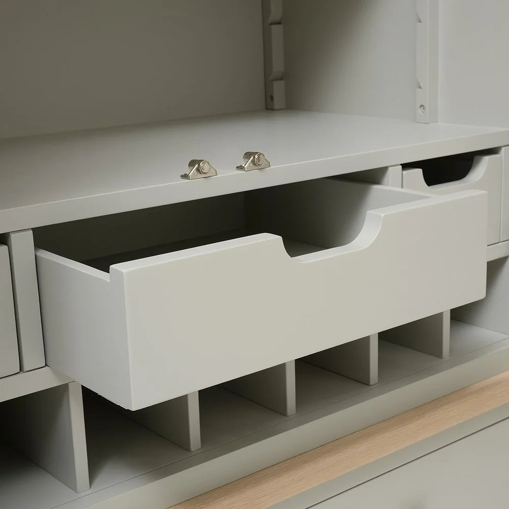 Chester Dove Grey Triple Larder Quality Furniture Clearance Ltd