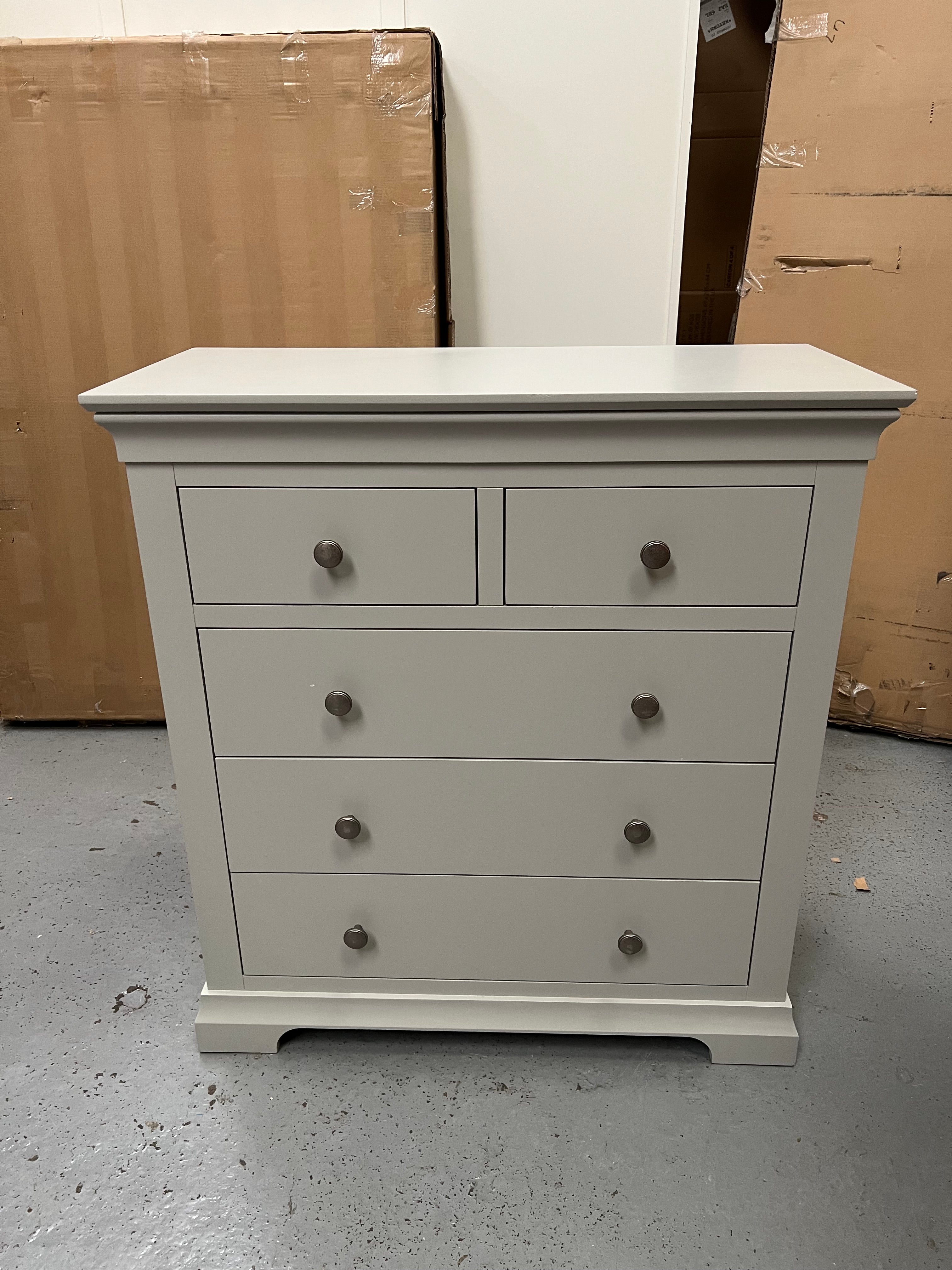 Chantilly Pebble Grey 2 Over 3 Chest furniture delivered