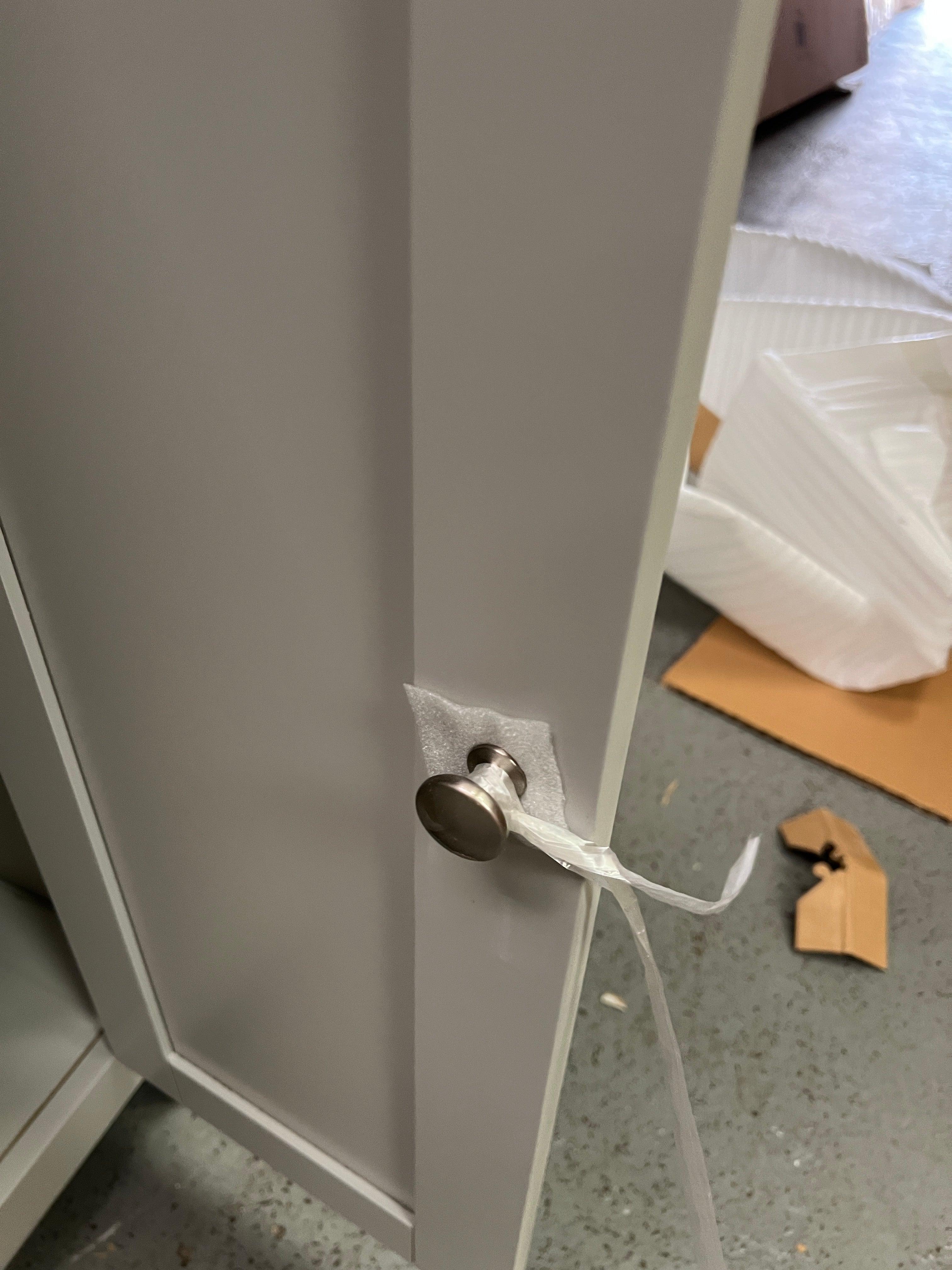 Chester Dove Grey Large Shoe Cupboard furniture delivered 