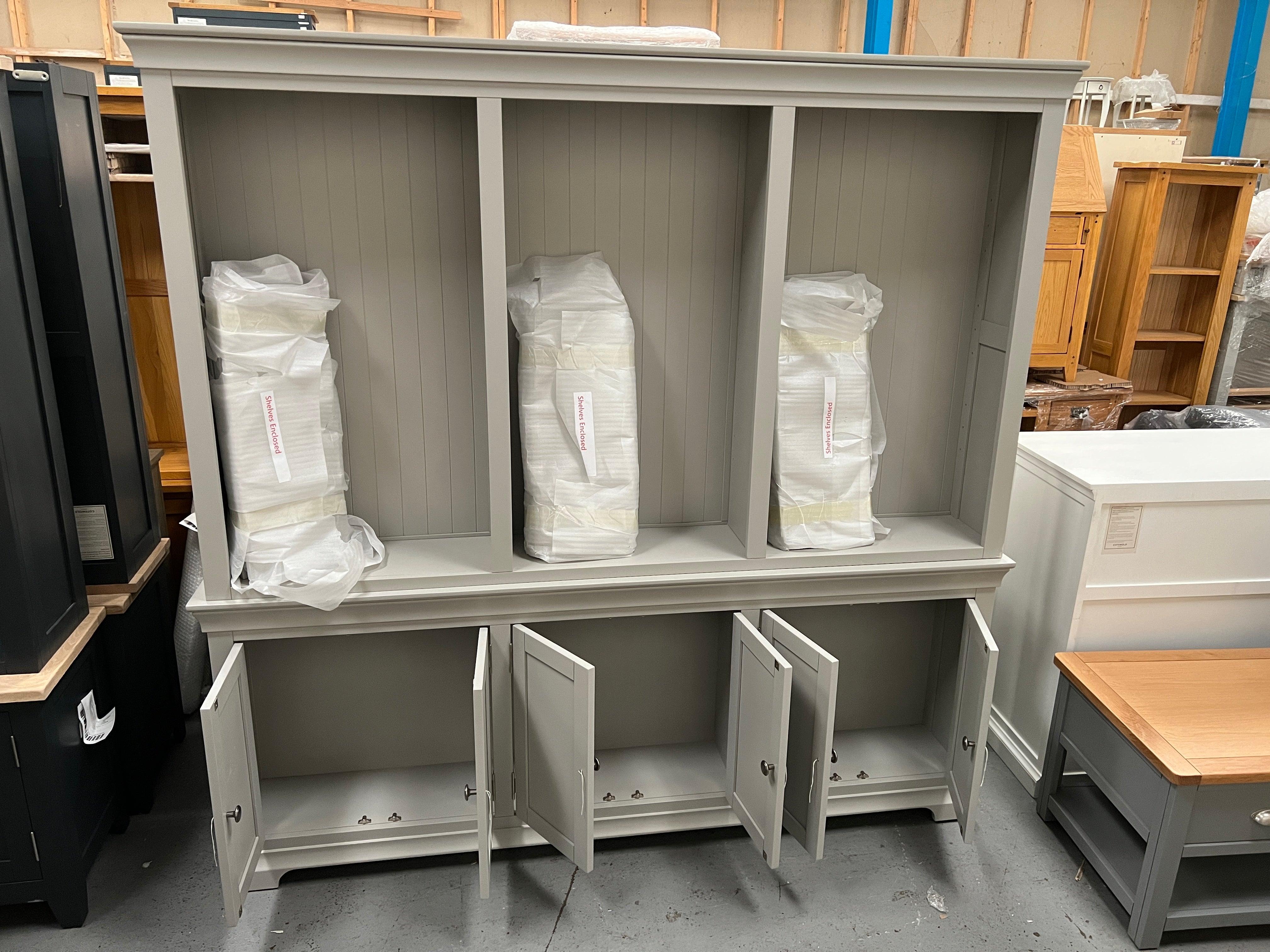 Chantilly Pebble Grey Grand Bookcase furniture delivered