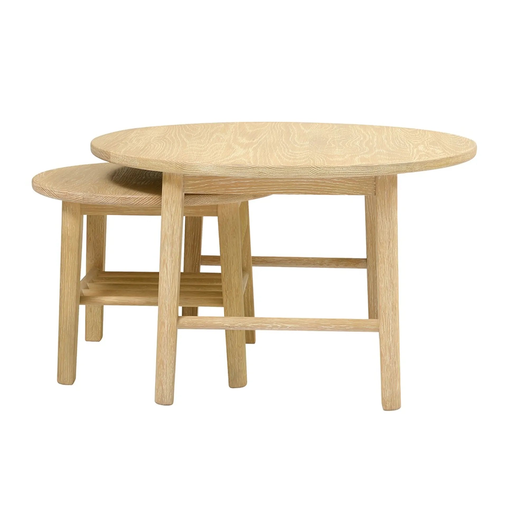 BERKELEY NORDIC OAK
Round Nesting Coffee Table Quality Furniture Clearance Ltd