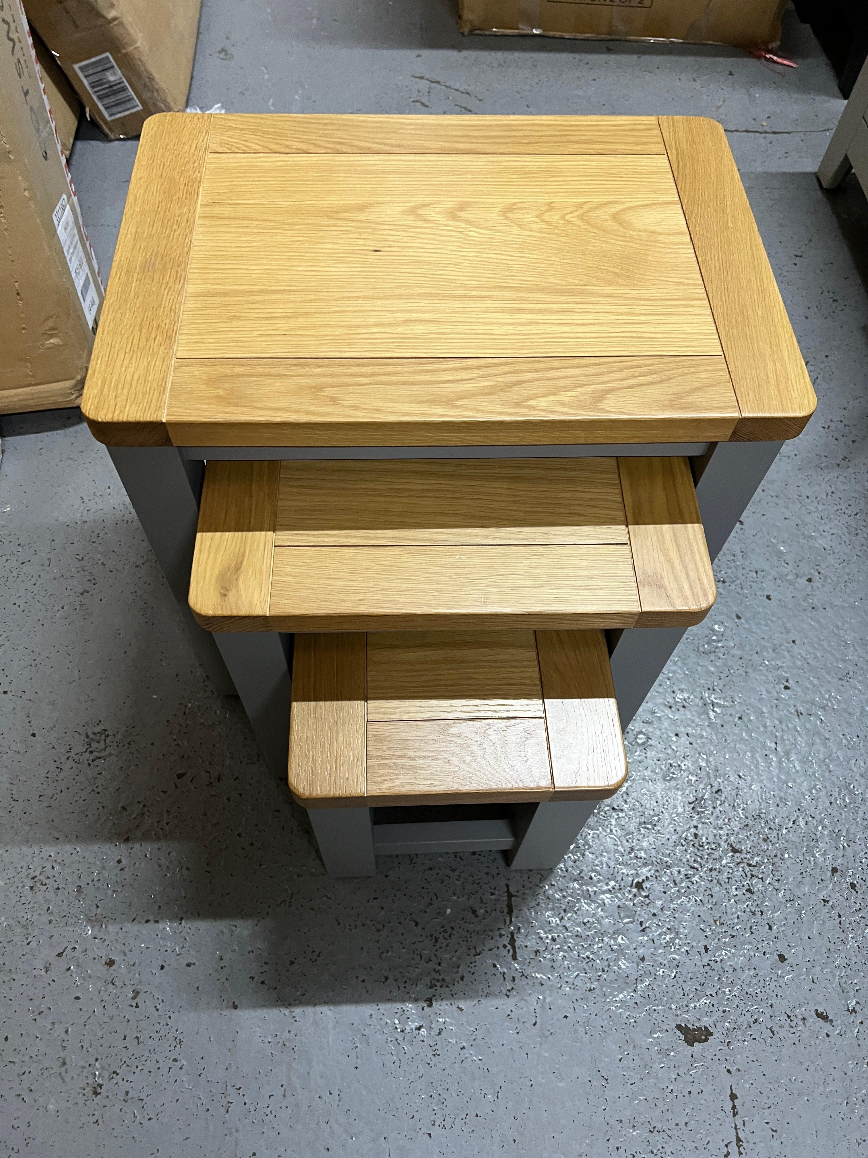 SUSSEX STORM GREY Nest Of Tables Quality Furniture Clearance Ltd