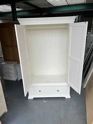 Chantilly warm white double wardrobe furniture delivered