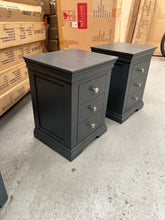 Load image into Gallery viewer, CHANTILLY DUSKY BLACK Set of 2 Bedside Tables Quality Furniture Clearance Ltd
